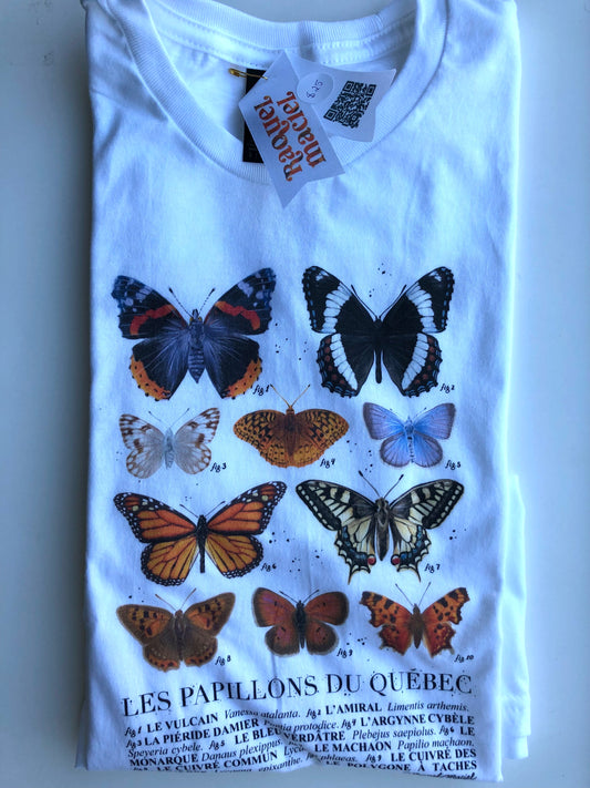 T-shirt manches courtes Les papillons du Québec, Raquel Maciel