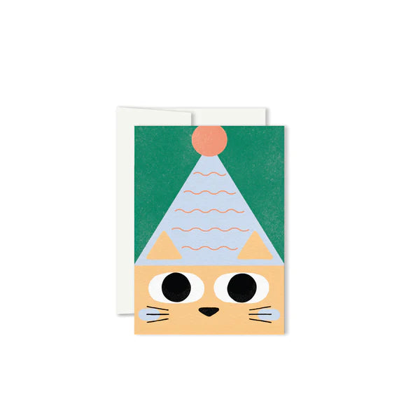 Mini carte de souhaits chat, Paperole
