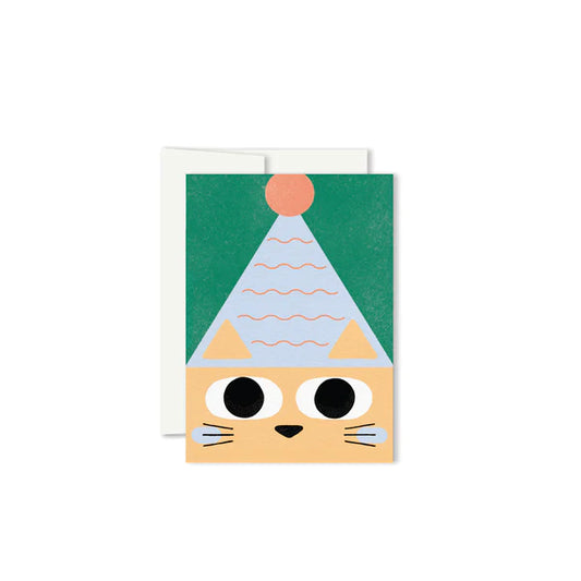 Mini carte de souhaits chat, Paperole