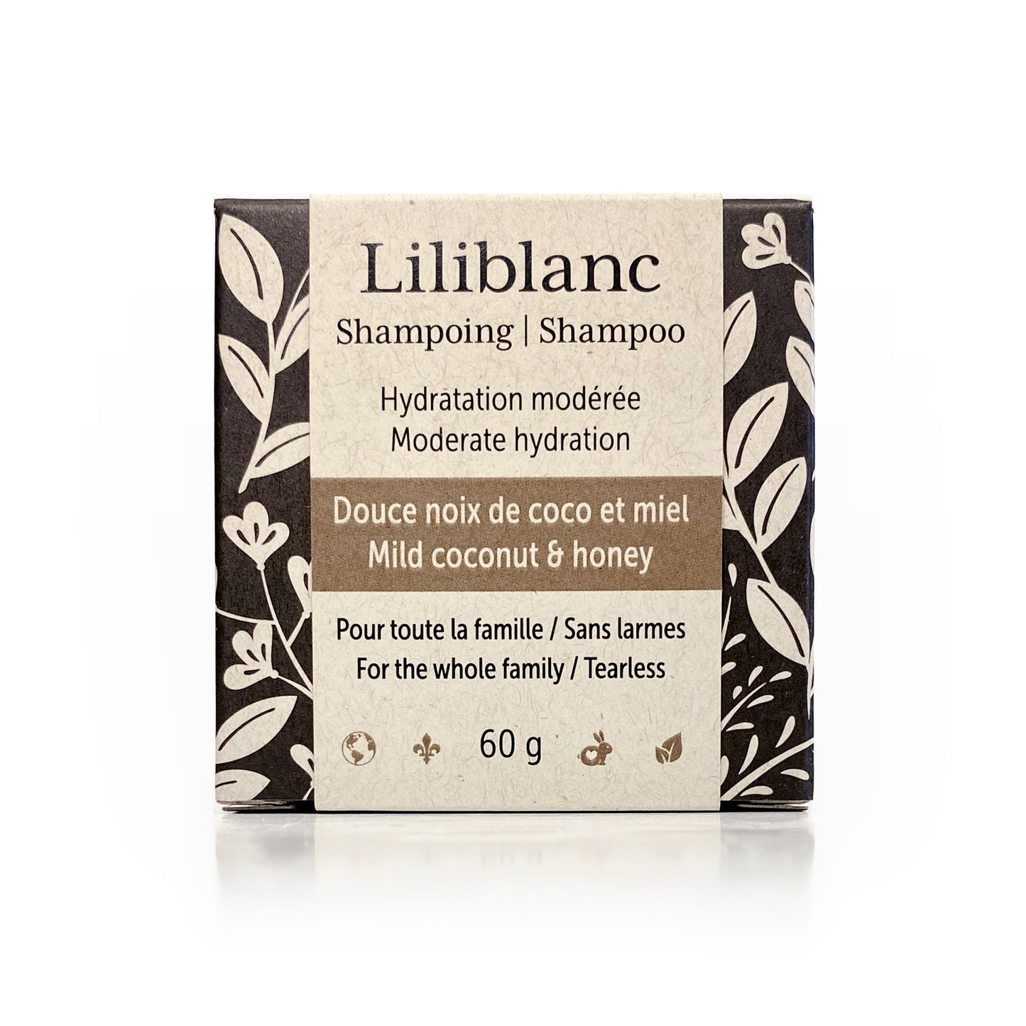 Shampoing en barre 60 g, propriétés variées, Liliblanc