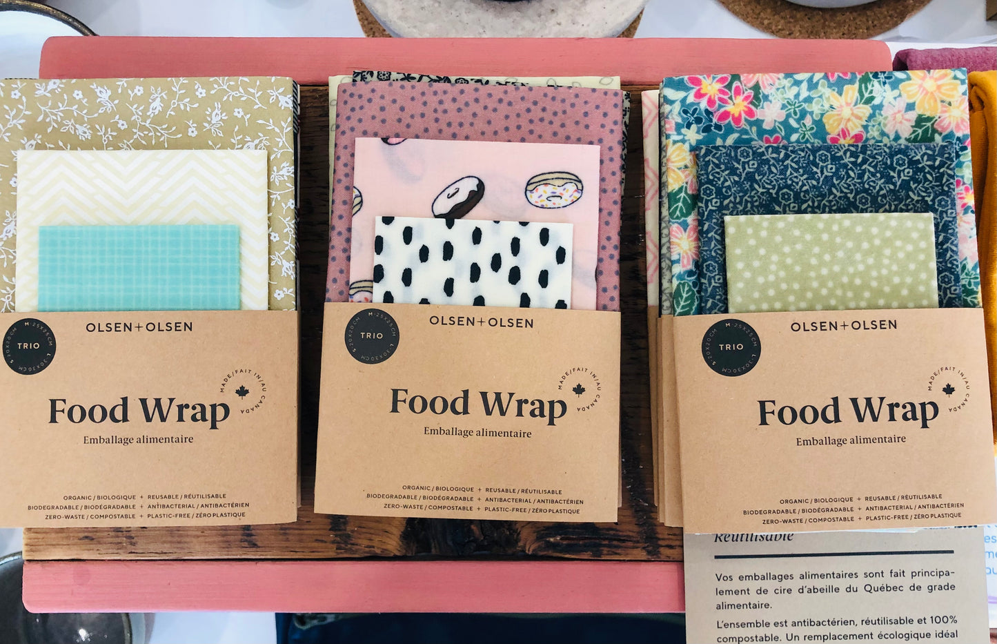 Trio emballage alimentaire, motifs surprise,  Olsen+Olsen